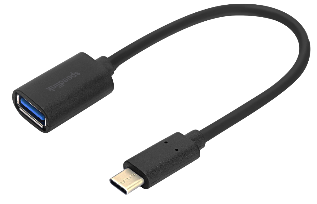 SPEED LINK USB-C-ről USB-A-ra adapter, 0.15m (SL180008BK)