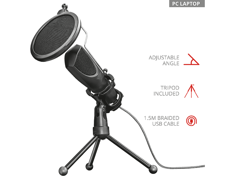 Trust Microfoon Mantis Streaming Gxt232 (22656)