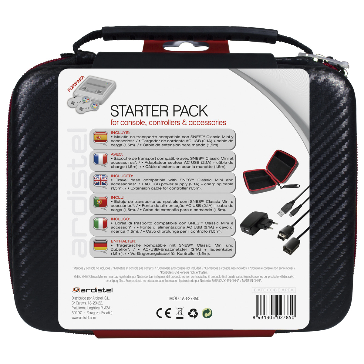 Accesorios consolas - Starter Pack para Nintendo Classic Mini HW NES