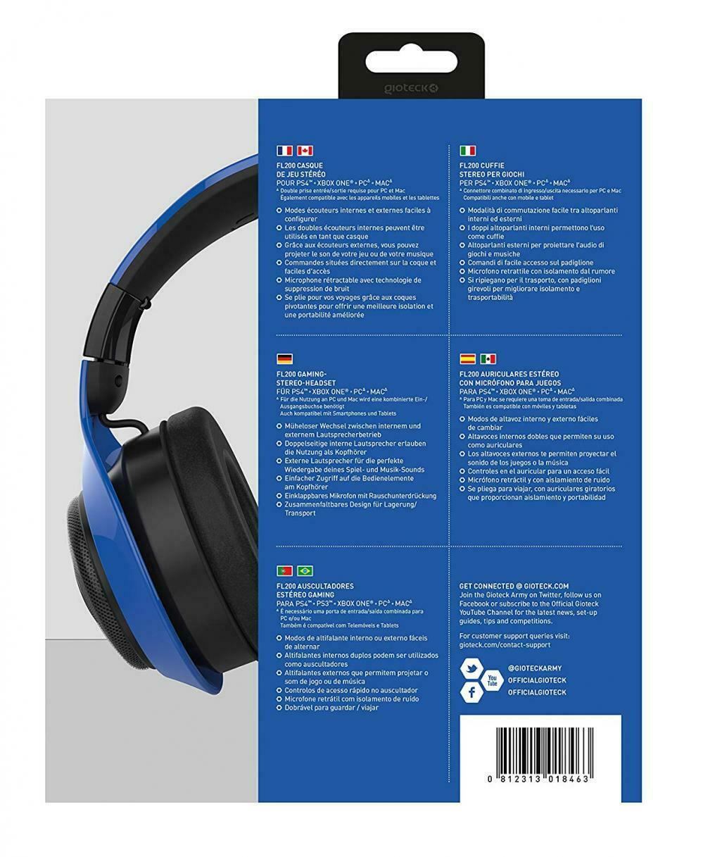 Auricular con cable - Gioteck FL200, Azul