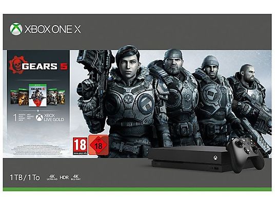 Consola - Microsoft Xbox One X, 1TB + Gears Of War 5