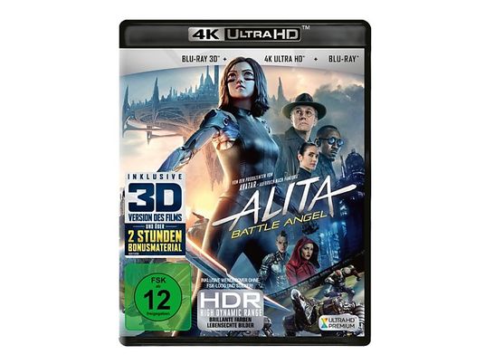 Alita - Battle Angel (4K Ultra HD) (+ Blu-ray 3D) (+ Blu-ray 2D) Blu-ray
