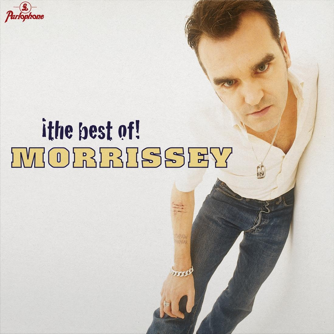 Das Beste von Morrissey-Albumcover. Morrissey lehnt an einer Wand. Der Titel ist gelb.