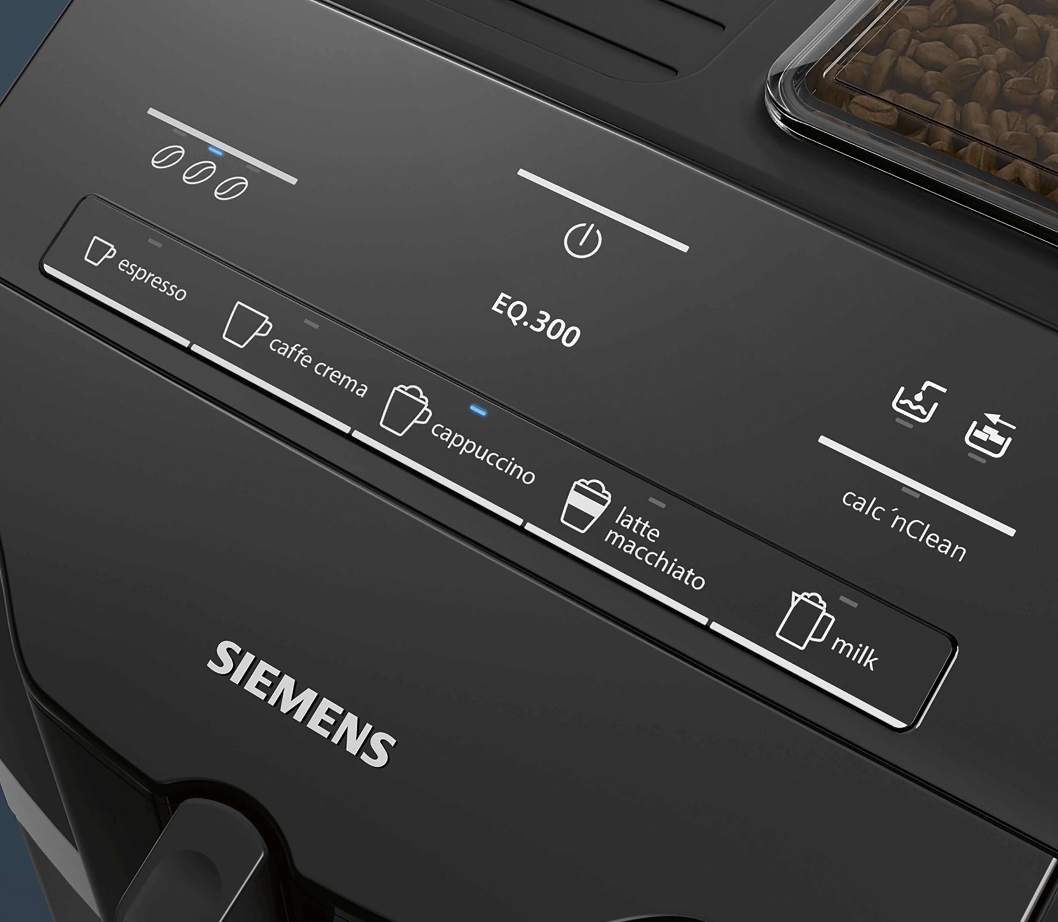 SIEMENS TI35109DE EQ.300 Kaffeevollautomat Schwarz