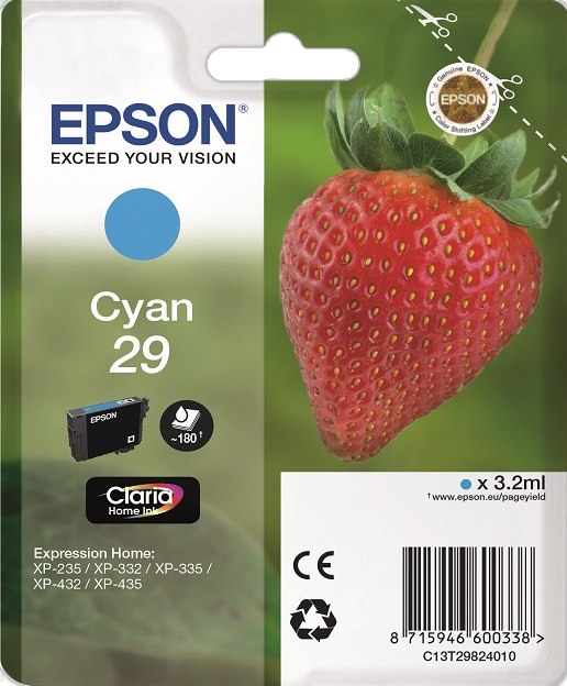 EPSON T2982 NO.29 Ciánkék tintapatron