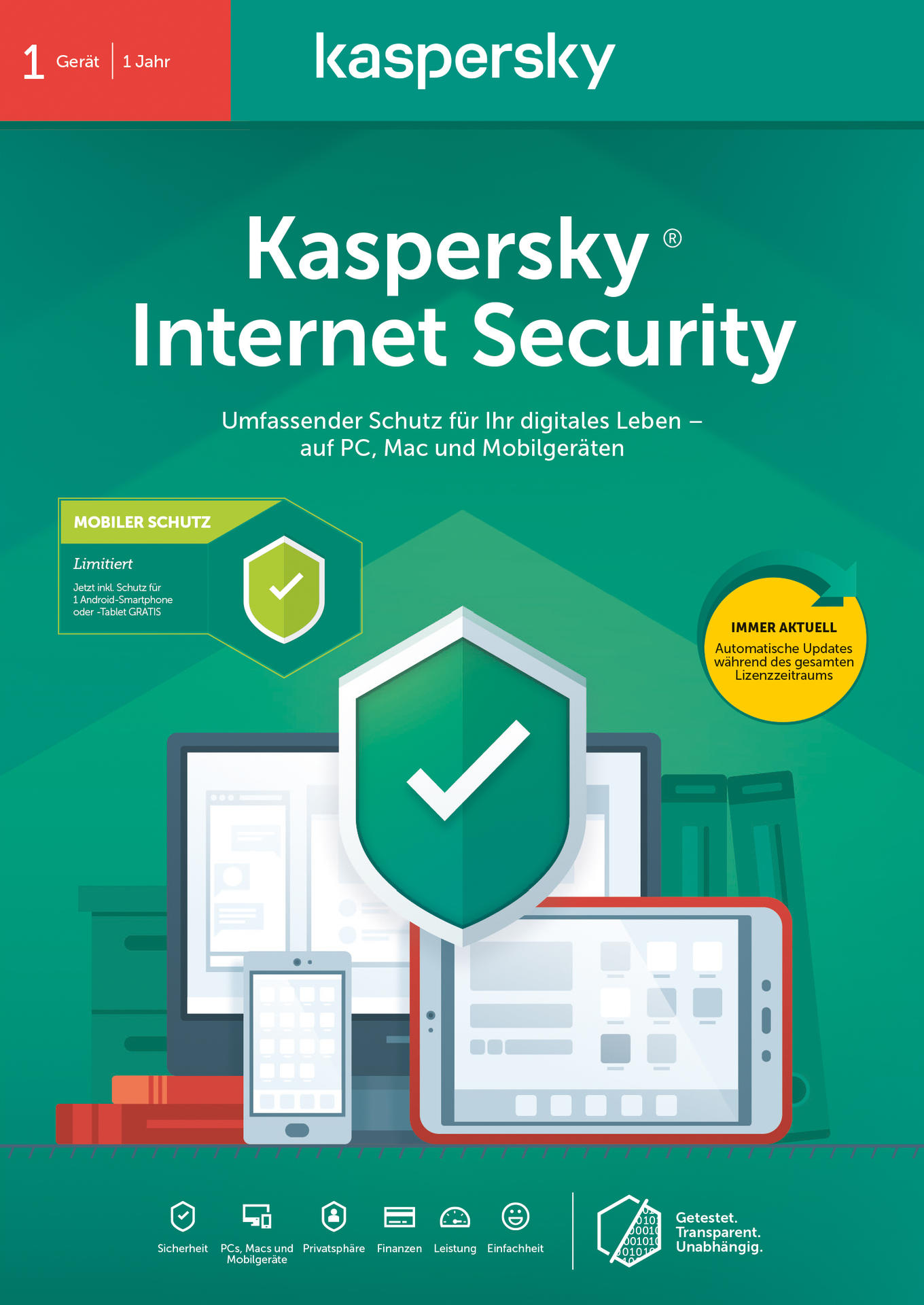 Kaspersky Internet Security + Android Security (Code in a Box) - [PC]