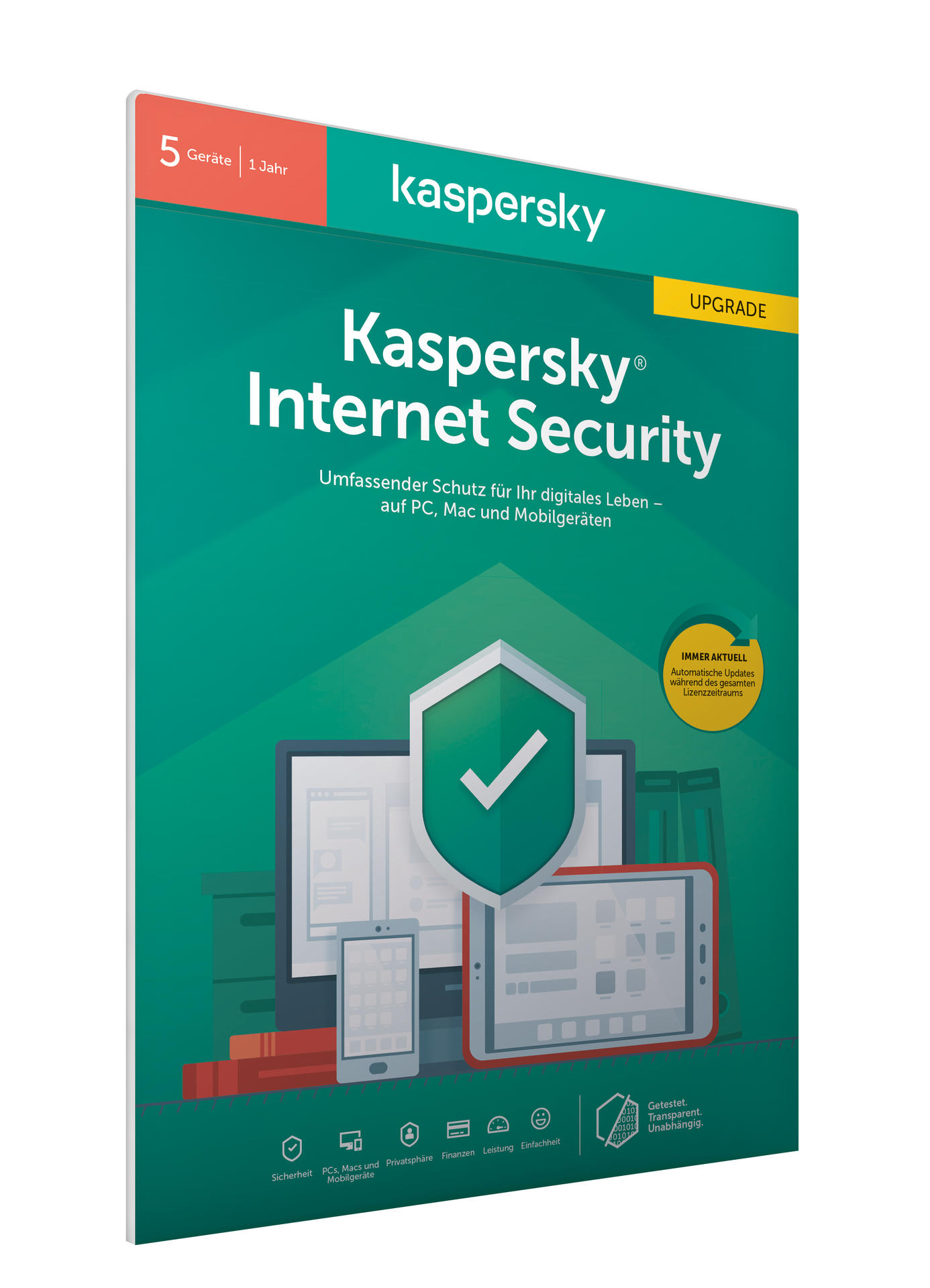 Kaspersky Internet Security 5 Geräte Upgrade (Code in der Box) (FFP) - [PC]