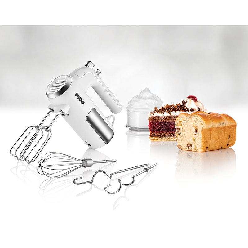 UNOLD 78710 Handmixer Weiß/Chrom (450 Watt)
