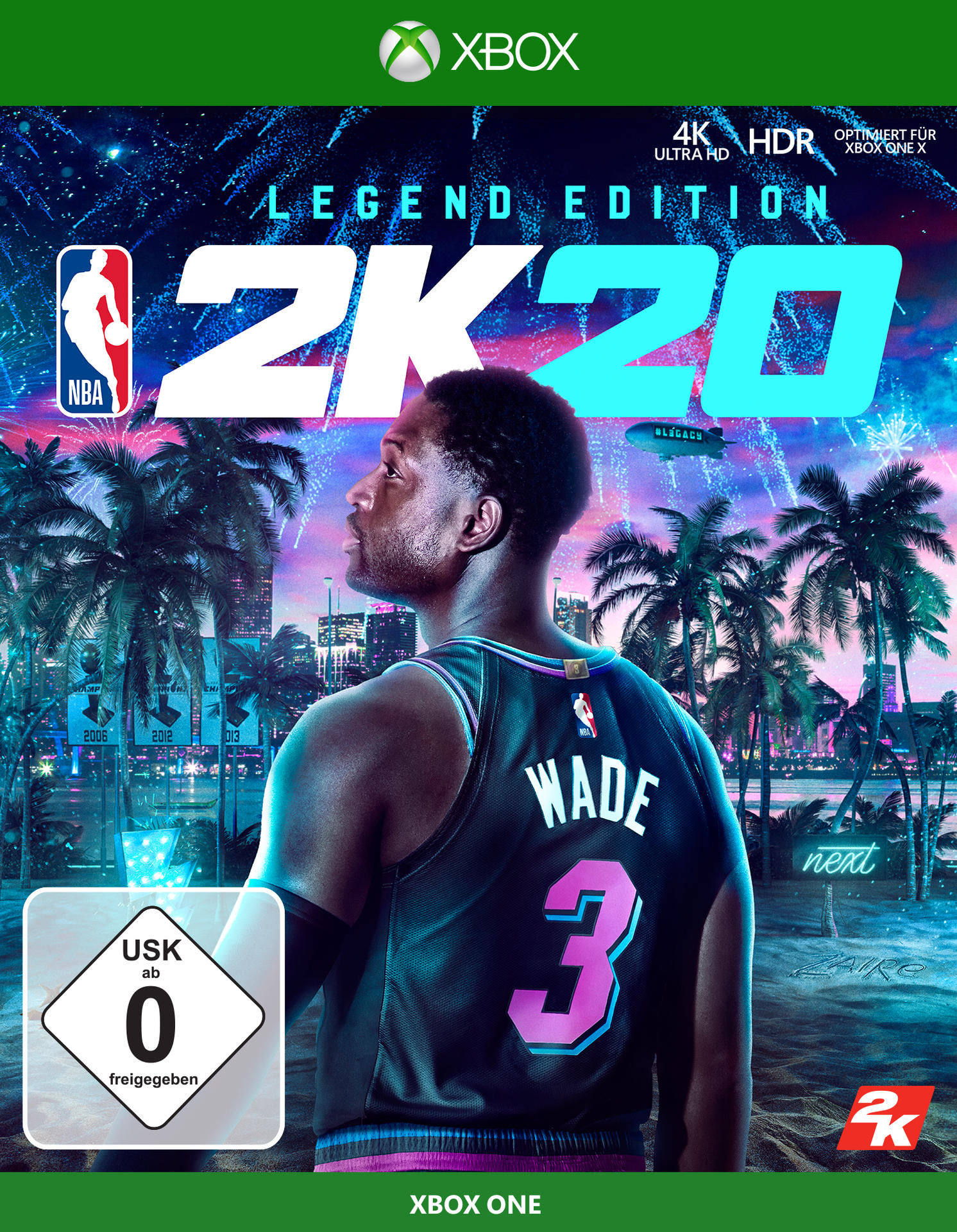 NBA 2K20 Legend Edition Spielcover mit Dwyane Wade.