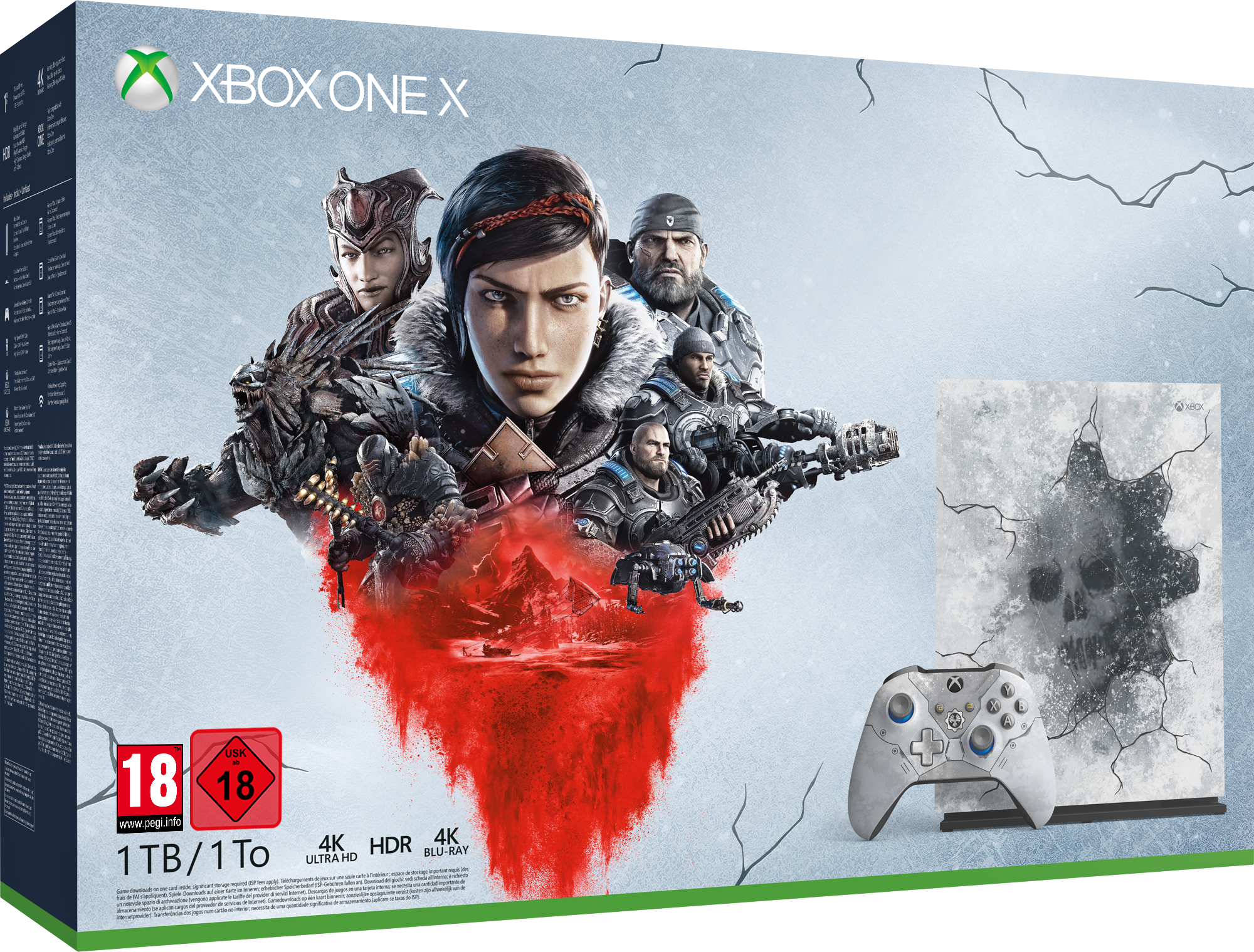 Xbox One X 1TB - Gears 5 Limited Edition - Spielkonsole - Grau/Weiss