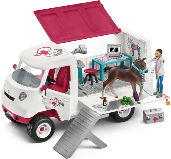 SCHLEICH HC Mobile Tierärztin m.Hannoveraner Fohl Spielfigur Mehrfarbig