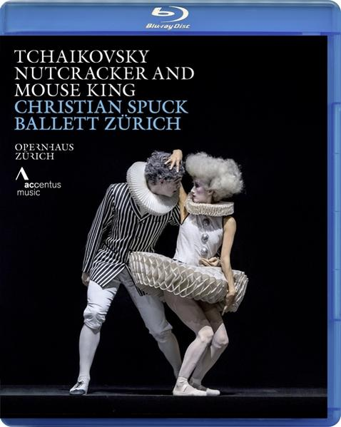 Blu-ray-Cover. Zwei Balletttänzer. Titel: TSCHAIKOWSKY NUSSKNACKER UND MAUSKÖNIG. Ballett Zürich.