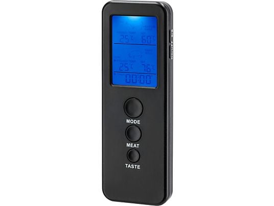 XAVAX 110207 - Digitales Bratenthermometer (Schwarz/Blau)