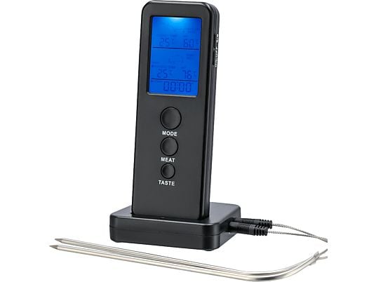 XAVAX 110207 - Digitales Bratenthermometer (Schwarz/Blau)