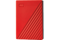 WD My Passport Festplatte, 4 TB HDD, 2,5 Zoll, extern, Rot