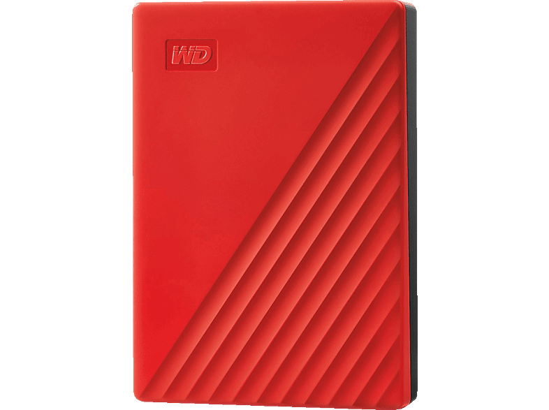 WD _My Passport Festplatte, 4 TB HDD, 2,5 Zoll, extern, Rot