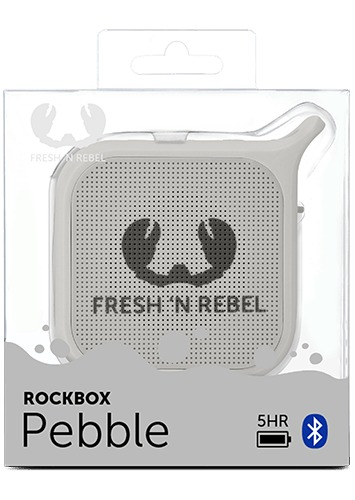 FRESH ‘N REBEL Rockbox Pebble Bluetooth Lautsprecher, Hellgrau
