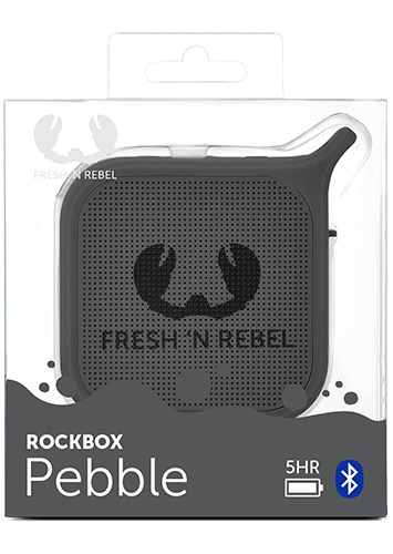 FRESH ‘N REBEL Rockbox Pebble Bluetooth Lautsprecher, Dunkelgrau