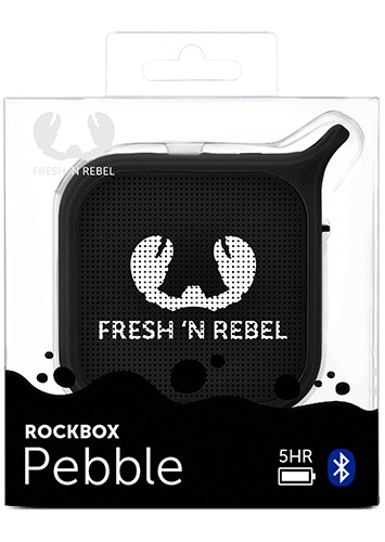 FRESH ‘N REBEL Rockbox Pebble Bluetooth Lautsprecher, Schwarz
