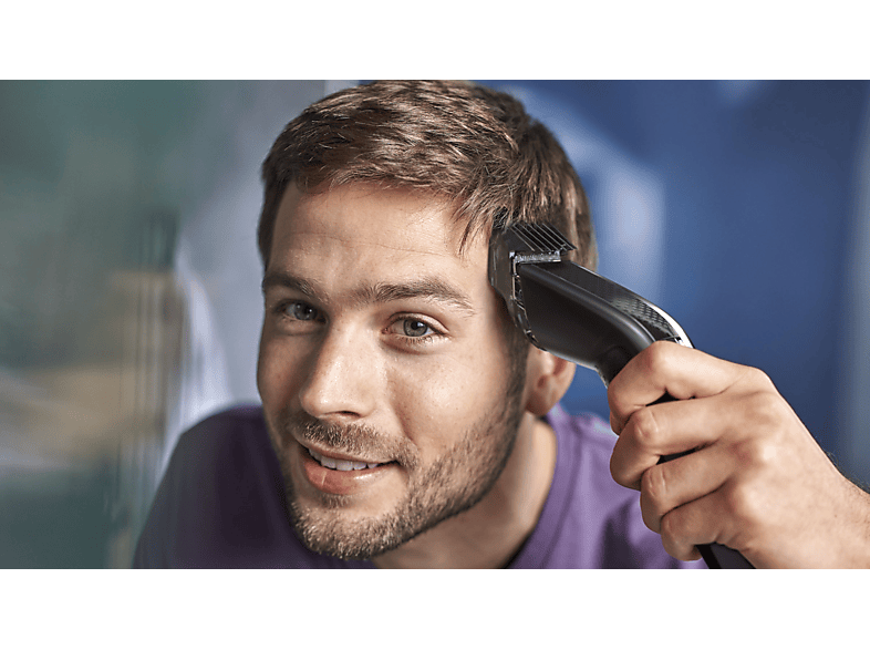 Thumbnail - PHILIPS HC7650/15 Series 7000 Friseur-Set mit Trim-n-Flow-Technologie, Haarschneider Silber/Anthrazit