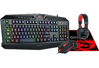 REDRAGON S101-Ba S101-Ba Gamer Combo 4 In 1, Fekete/Piros