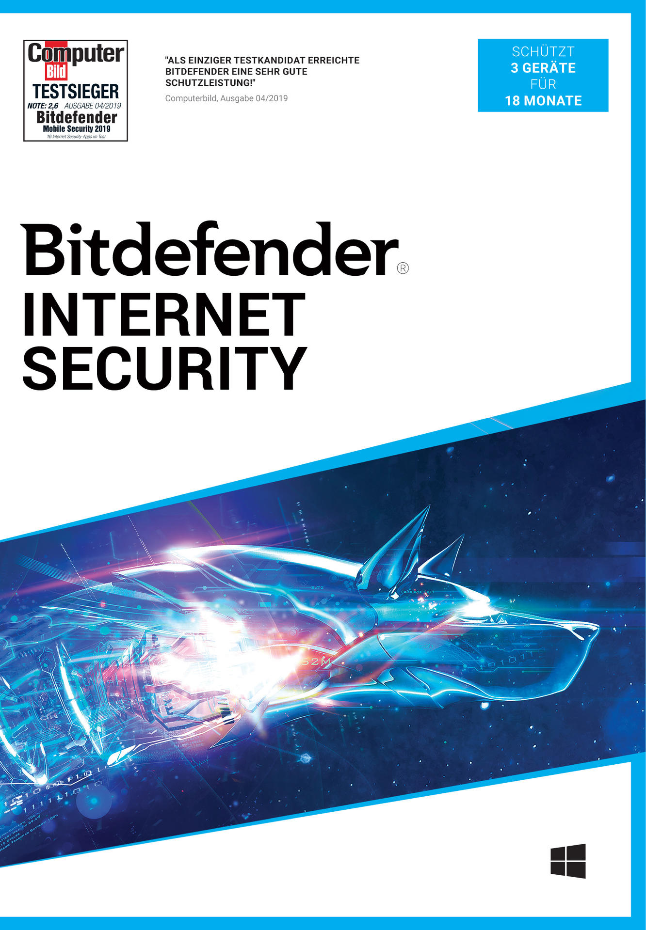 Bitdefender Internet Security 2020 3 Gerät/18 Monate - PC [Download Code]