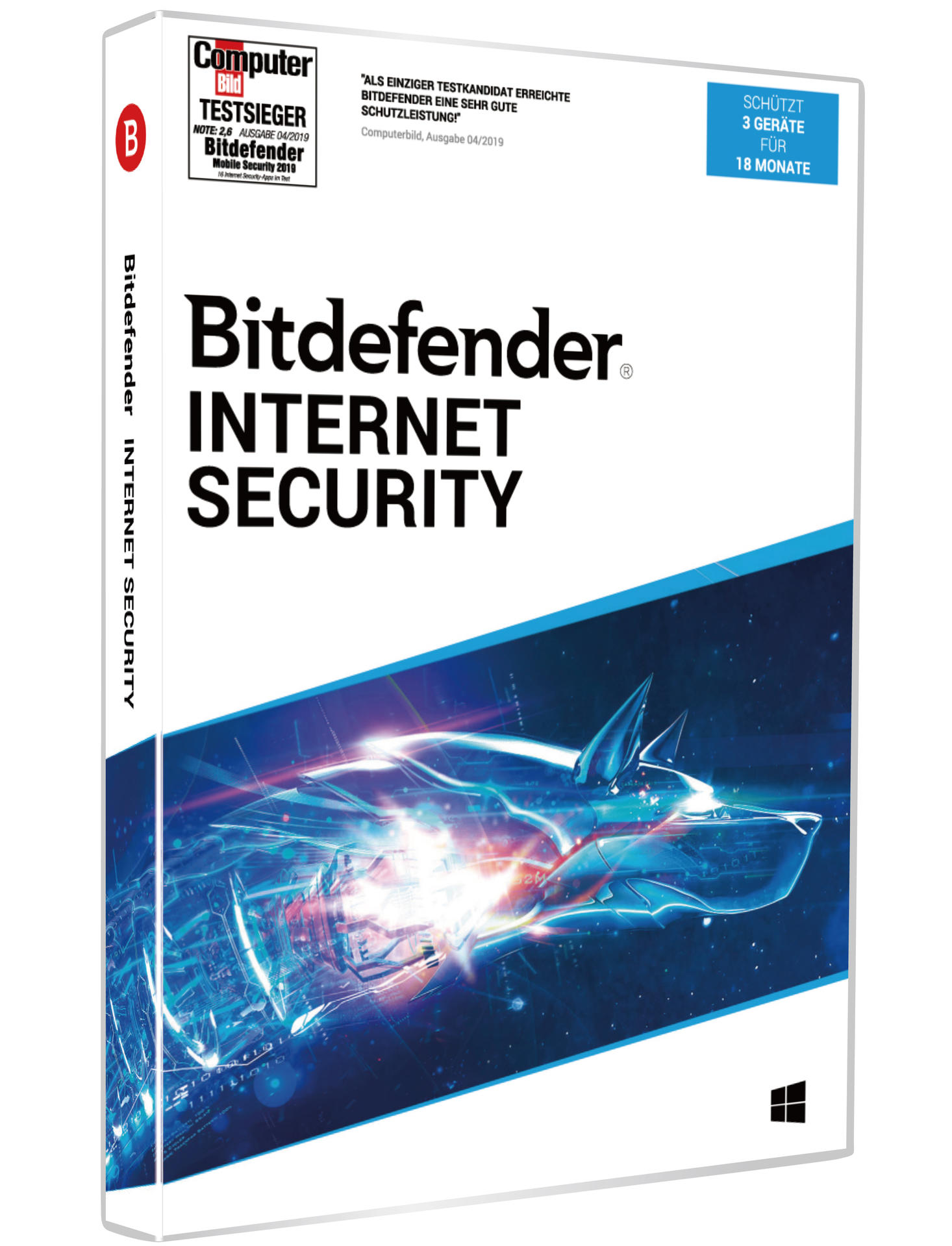 Bitdefender Internet Security 2020 3 Gerät/18 Monate - PC [Download Code]