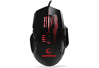 RAMPAGE RX38 Core 7 Usb 7000 DPI RGB Makrolu Kablolu Gaming Mouse Siyah