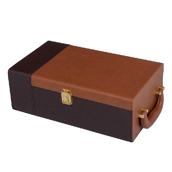 Caja vinos - Climadiff cofre regalo CC3, Capacidad 2 botellas, Tapón y sacacorchos