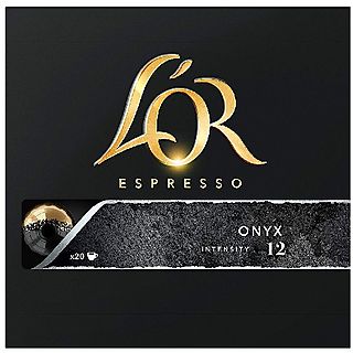 Cápsulas de café - L'OR Espresso Onyx 20, 20 cápsulas, Compatibles con Nespresso