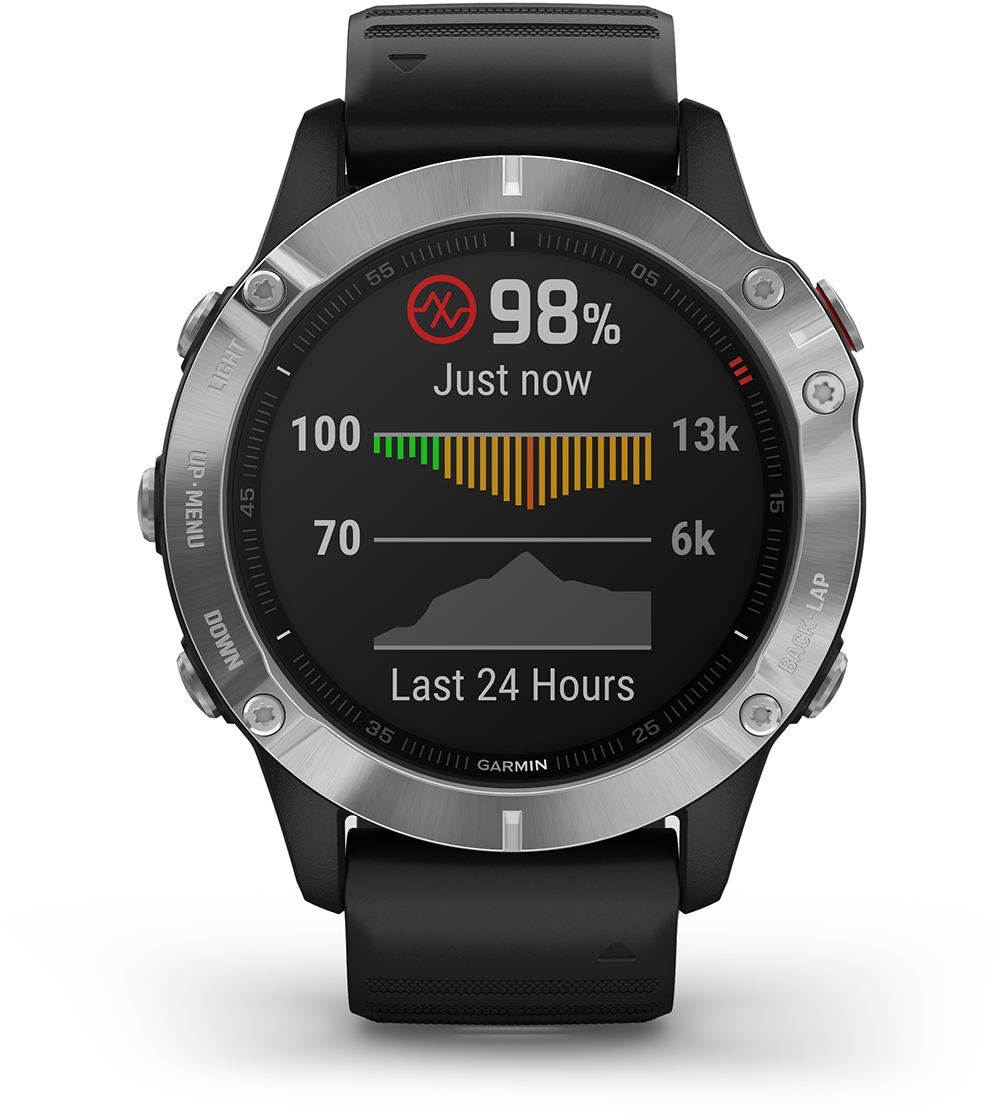 GARMIN fenix 6 47 mm Zwart/Zilver
