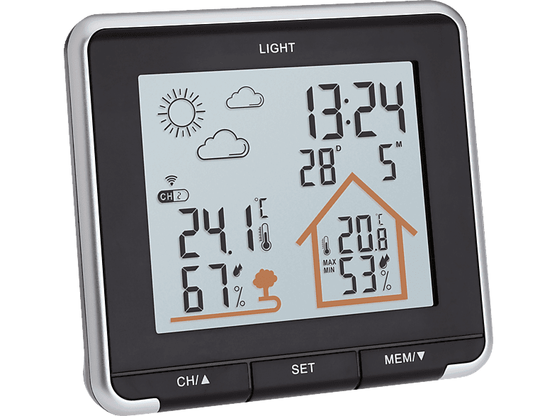 TFA Funk-Wetterstation Life, schwarz