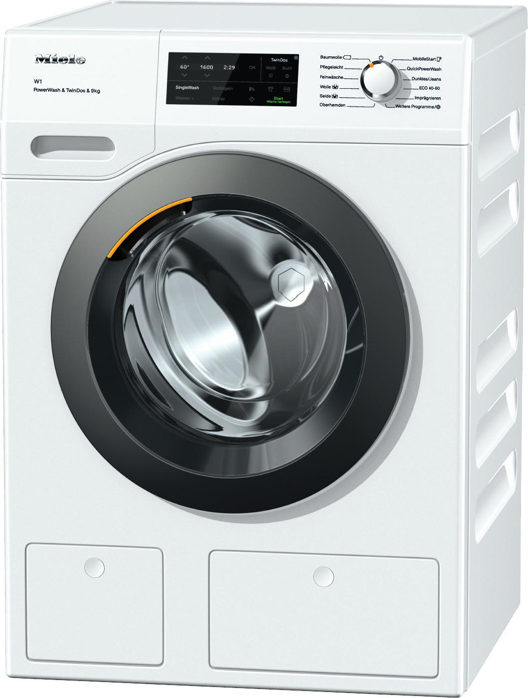 MIELE WCI 870 WPS PWASH&TDOS&9KG W1 Chrome Edition Waschmaschine Frontlader (9 kg, 1600 U/Min., A, Frontlader)