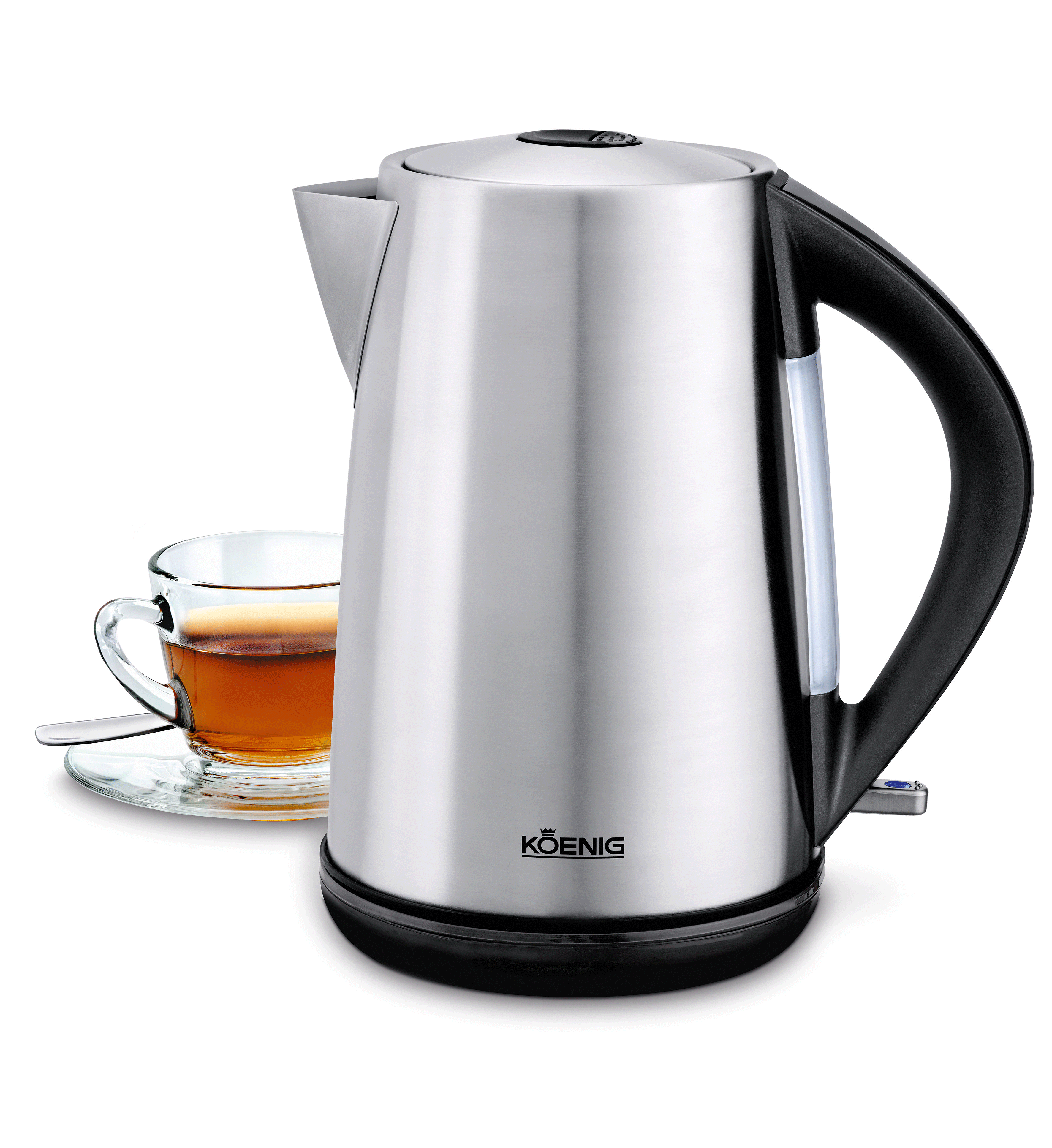 KOENIG Steel Line - Wasserkocher (, Edelstahl/Schwarz)