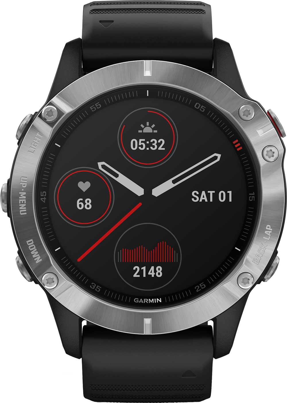 GARMIN fenix 6 47 mm Zwart/Zilver