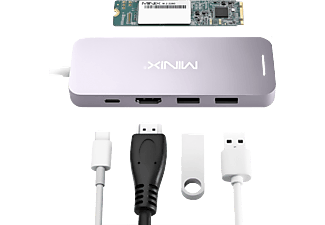MINIX NEO M2 SSD 256GB - Adaptateur multiport (Argent)
