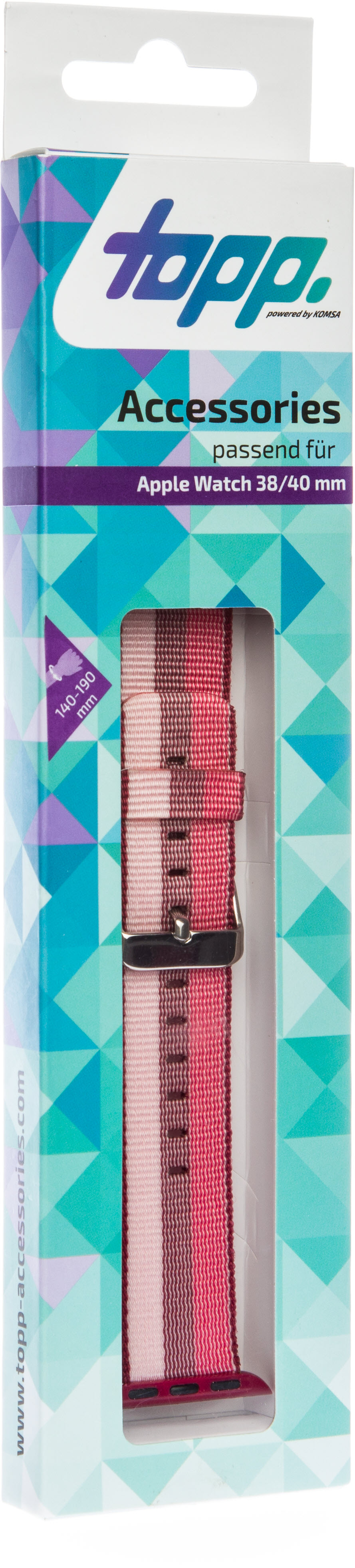 TOPP 40-37-1843, Ersatz-und Wechselarmband, Dunkelrot