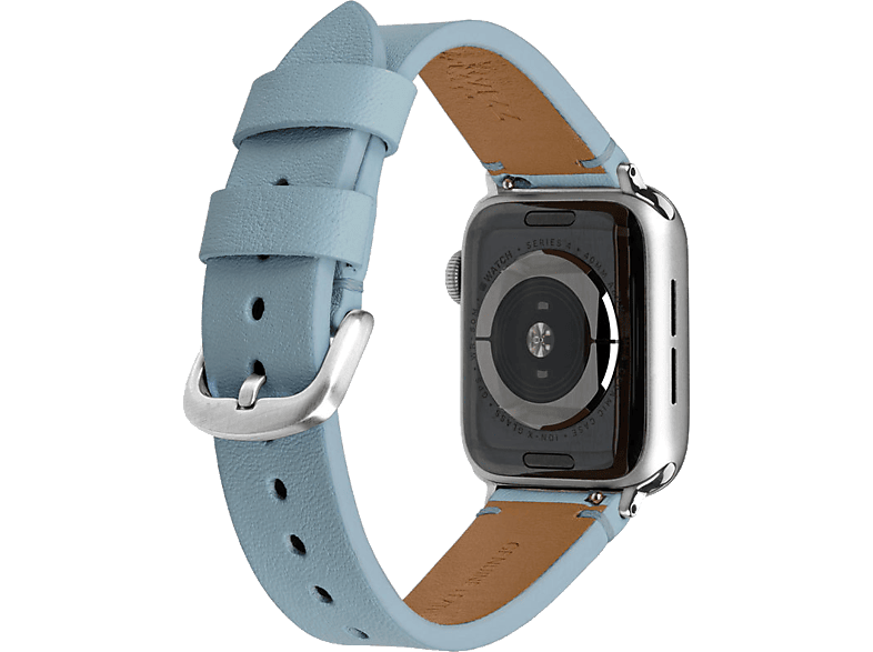 ARTWIZZ WatchBand Leather, Ersatzarmband, Light Blue Apple