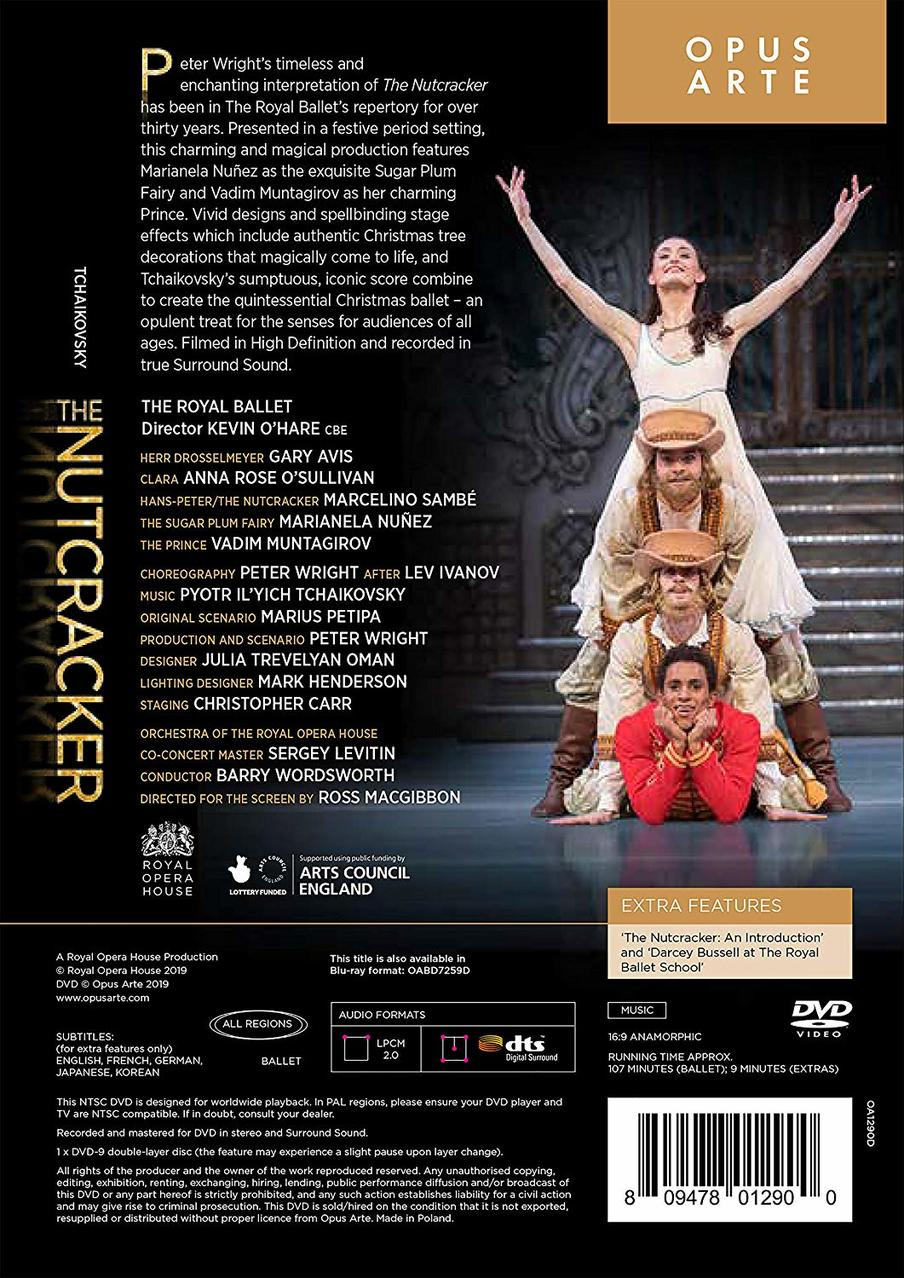 DVD-Cover für 'Der Nussknacker' Ballett mit Mitgliedern der Besetzung.
