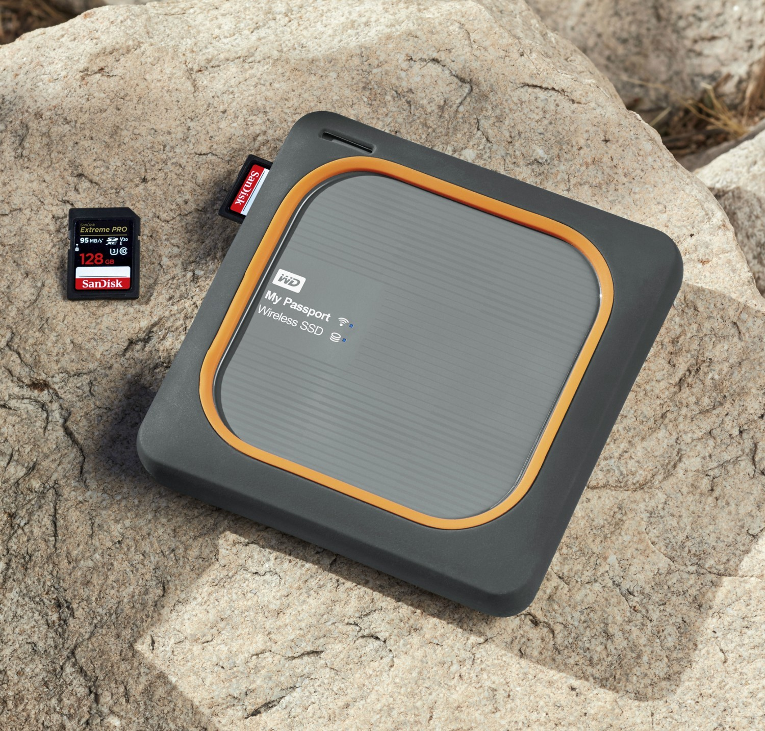 Disco duro de 1TB - WD My Passport Wireless SSD, Externo, USB-A y C, Wifi, Para PC, Mac y Móvil, Gris