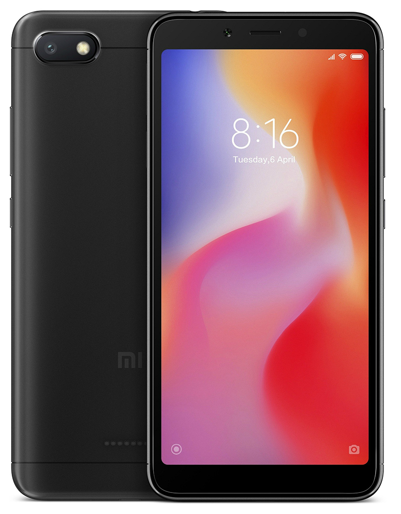 Móvil - Xiaomi Redmi 6, Negro, 64 GB, 3 GB RAM, 5.45" HD+, Octa-Core, 3000 mAh, Android