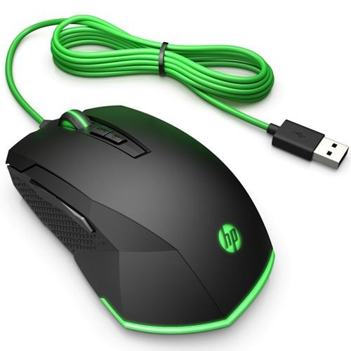 Ratón gaming - HP Pavilion 200, 3200 ppp, Negro