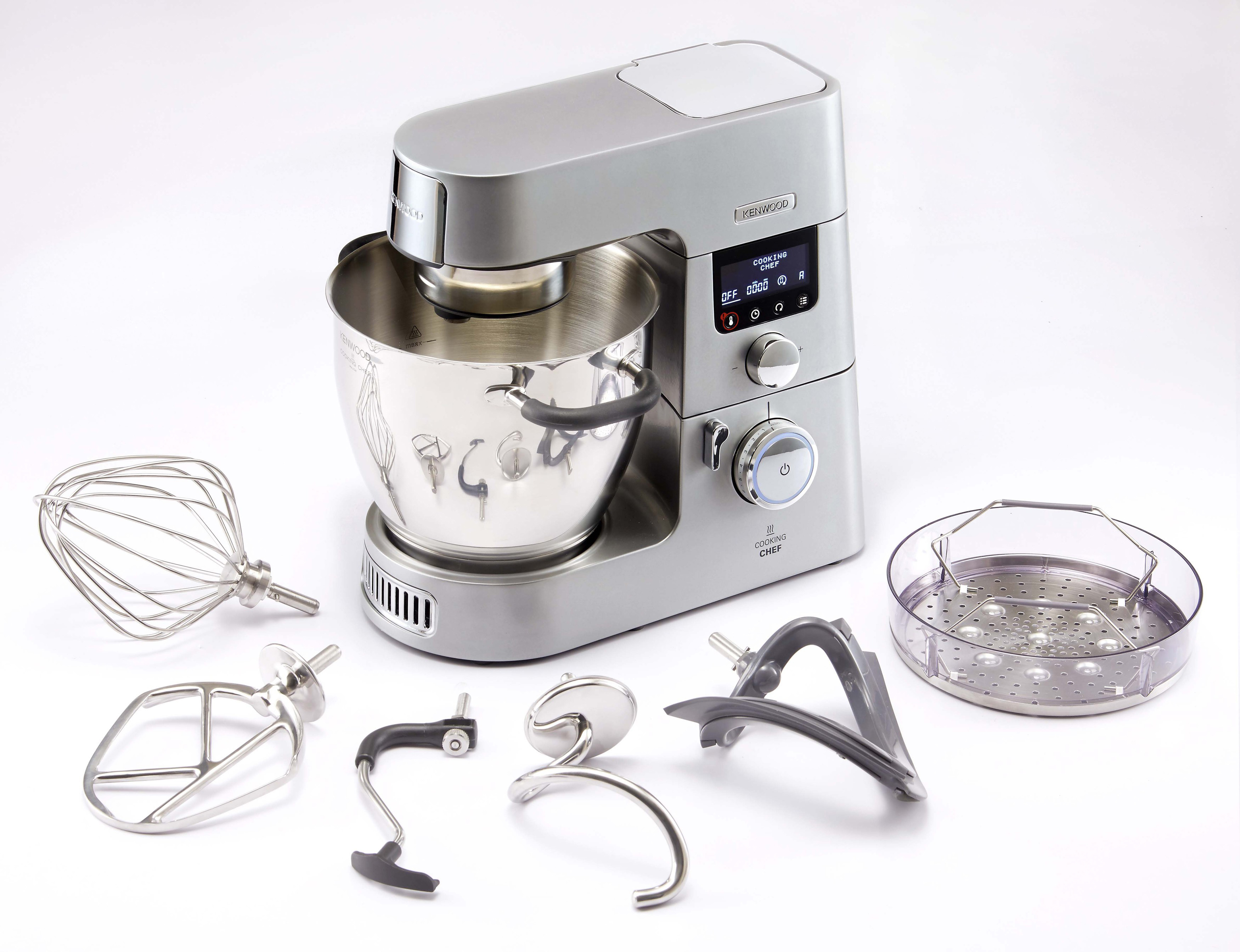 KENWOOD Cooking Chef Gourmet KCC9040S Küchenmaschine Silber (Rührschüsselkapazität: 6,7 l, 1500 Watt)