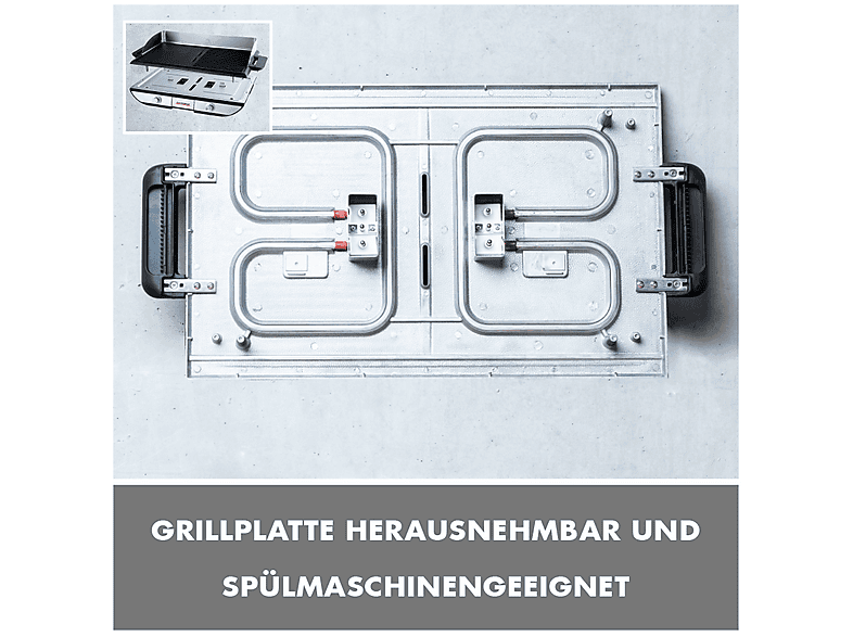 Gastroback 42523 Advanced Pro BBQ Tischgrill, Silber (2300 Watt) — Foto 2 von 5
