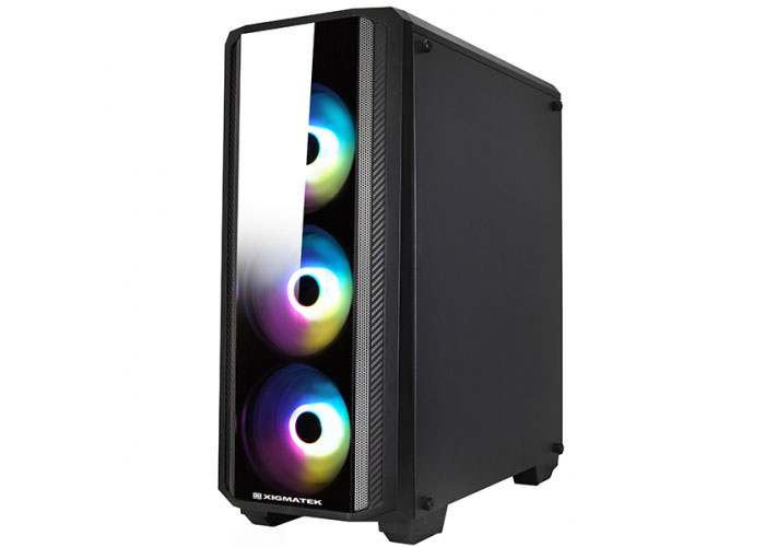 XIGMATEK EN42548 Siricon II X-Power 650W 4*12cm RGB Fan Usb 3.0 Temper Camlı Gaming Oyuncu Kasası Siyah