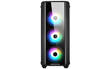 XIGMATEK EN42548 Siricon II X-Power 650W 4*12cm RGB Fan Usb 3.0 Temper Camlı Gaming Oyuncu Kasası Siyah