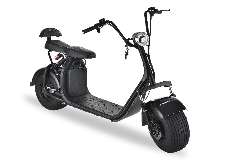 Ciclomotor eléctrico - Rollergo Skateflash GTA18, 1000W, 40Km autonomía, Negro