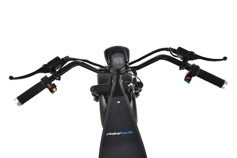 Ciclomotor eléctrico - Rollergo Skateflash GTA18, 1000W, 40Km autonomía, Negro