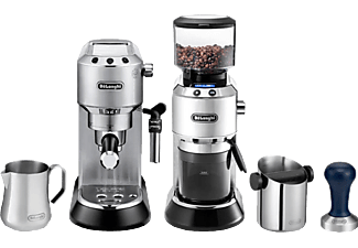 DE-LONGHI Dedica Style Barista Bundle - Espressomaschine (Edelstahl/Schwarz)