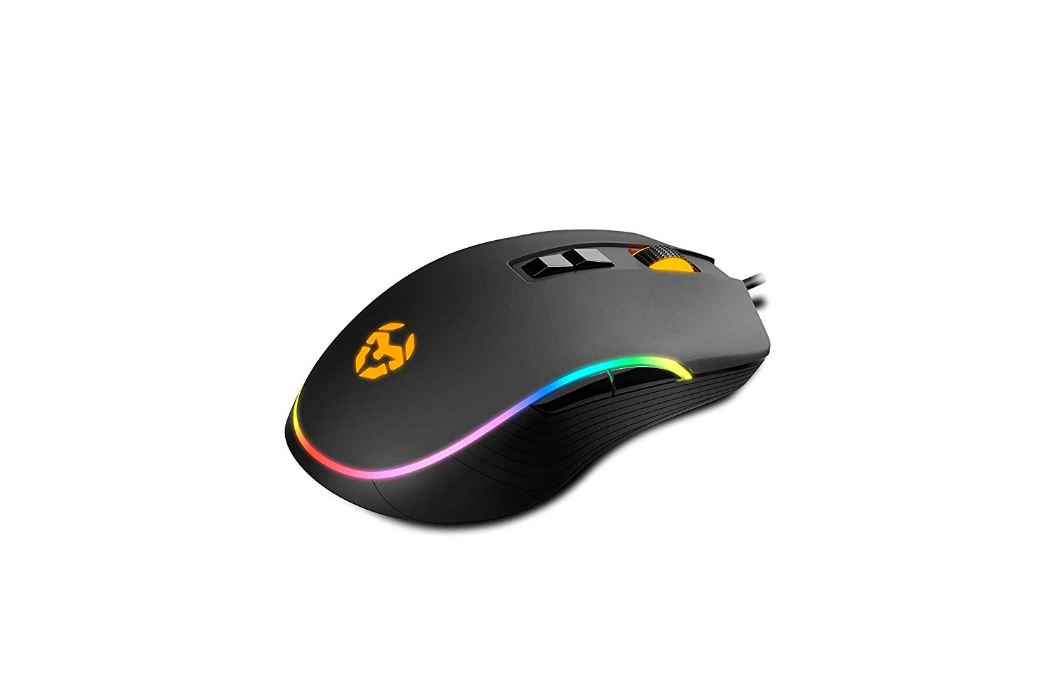 Ratón gaming - Krom KANE - RGB Óptico, 4000 DPI, Negro